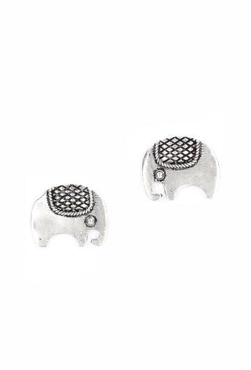 Black and White Brass Earrings